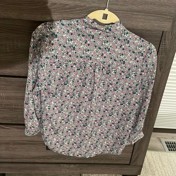 Banana Republic Flower print dress shirt with attached tie. - Picture 4 of 8